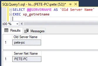 Renamed SQL Server