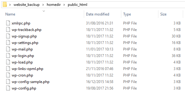 Homedir Public HTML Files.