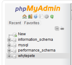 phpMyAdmin MySQL.