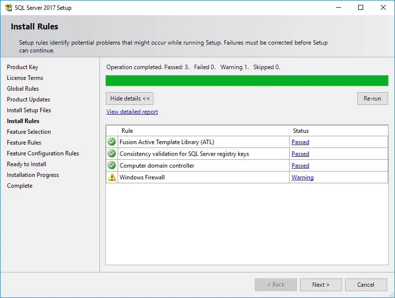 SQL Server Install Rules