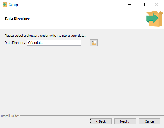 PostgreSQL Install - Data Directory