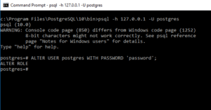 postgresql reset password postgres user