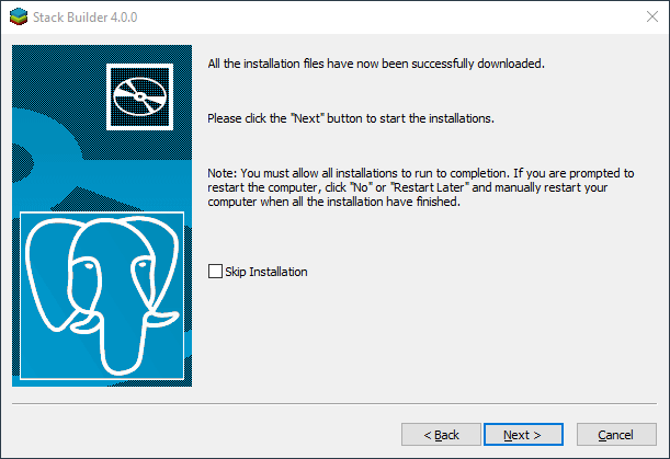 Stack Builder Install Reboot Required