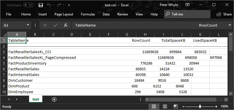 .rpt file in Excel