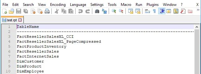 Open .rpt File Notepad++