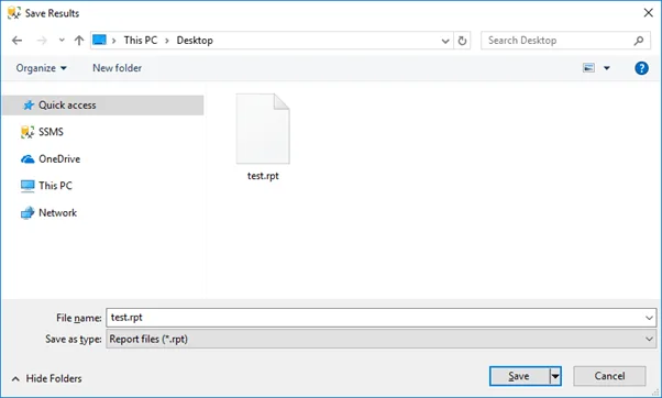 .rpt File SQL Server