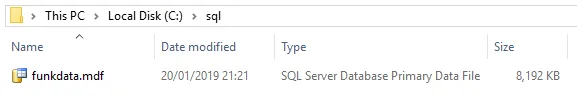 SQL mdf file copy