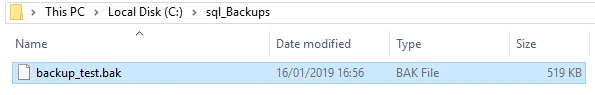 SQL Server Backup File