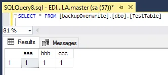 Verifying Backup Restore SQL