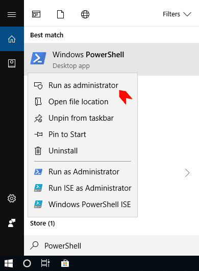 Run PowerShell as Administrator