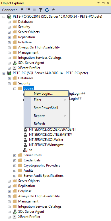 Create Linked Server Login