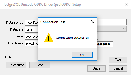 ODBC Test Connection