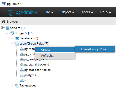 Postgres Create New User