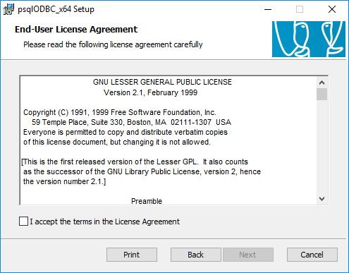 psqlODBC License Agreement