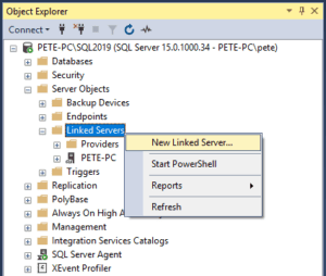 Creating a Linked Server for a PostgreSQL Database - SQL DBA Blog