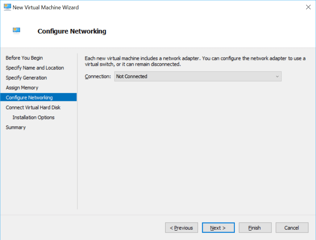 Hyper-V Virtual Machine Network