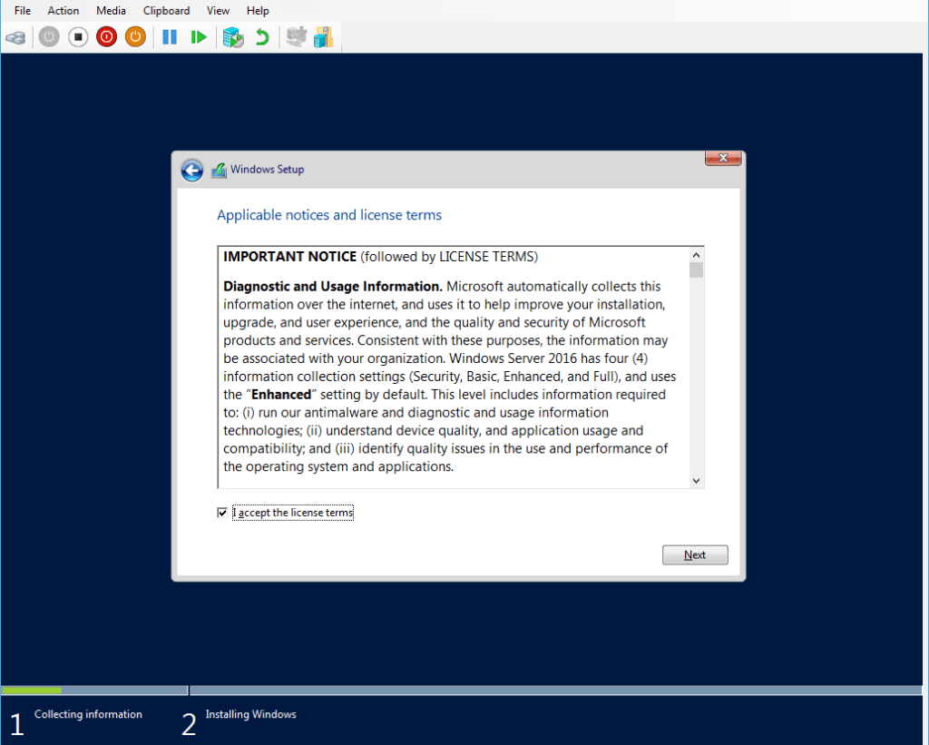 Windows Server 2016 License Agreement