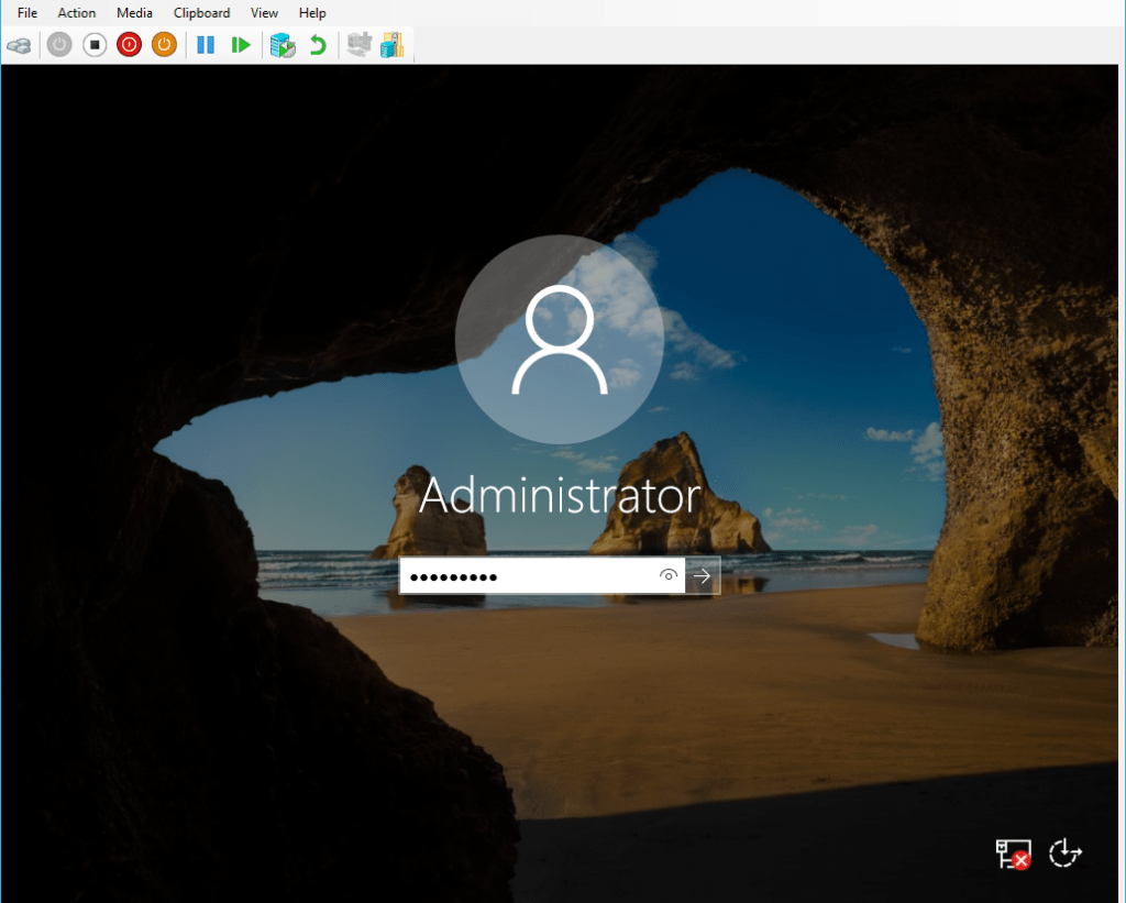 Windows Server 2016 Administrator Login