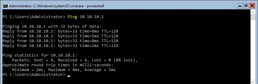 Ping IP Test Example
