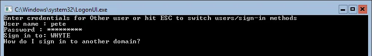 Server Core Domain Login