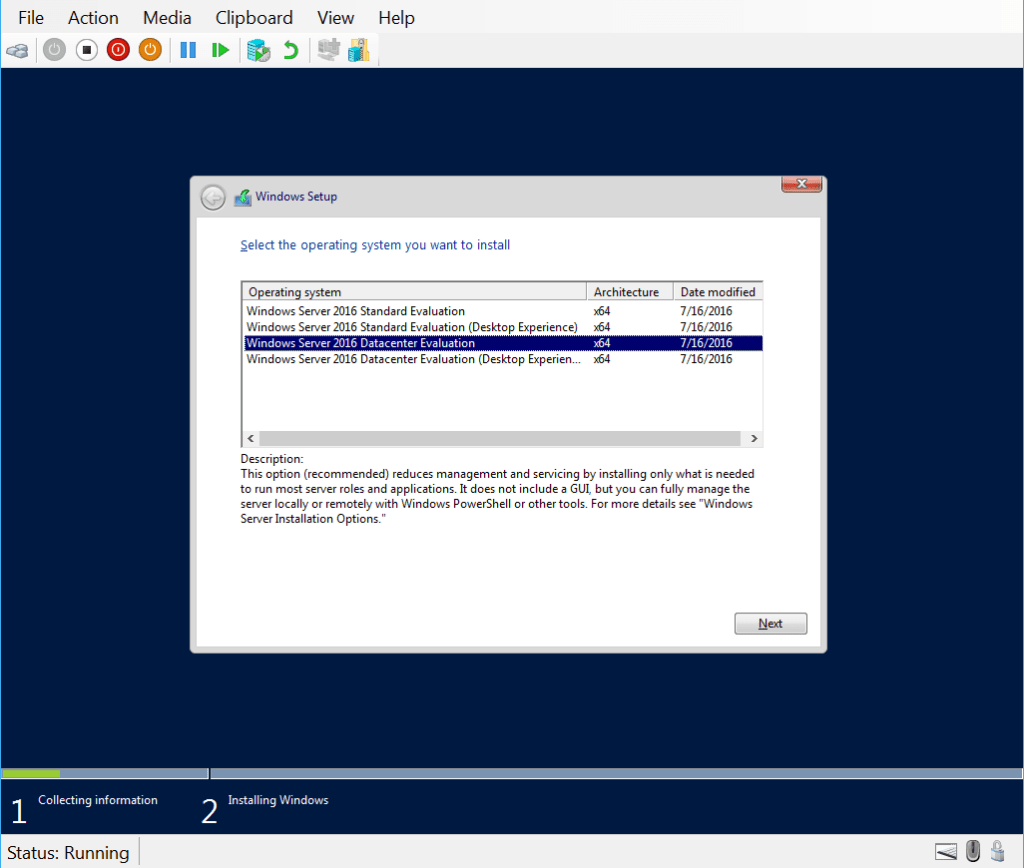 Windows Server Core Install