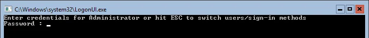Server Core Enter Admin Password