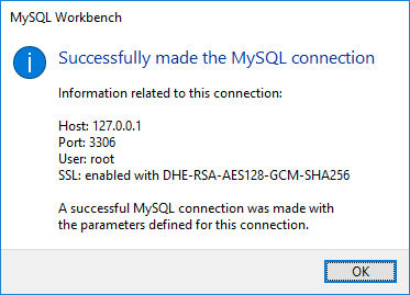 MySQL Workbench Connection Test