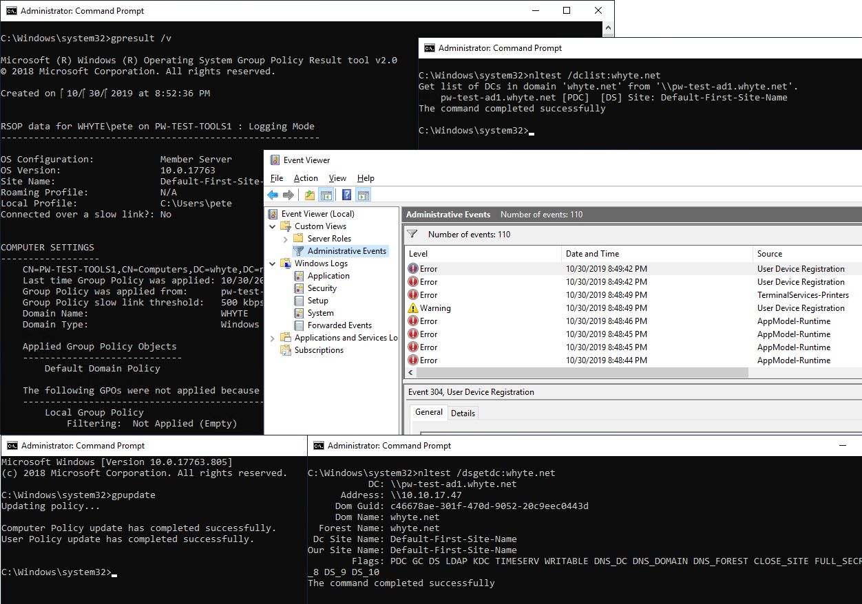 Domain Join Sanity Checks