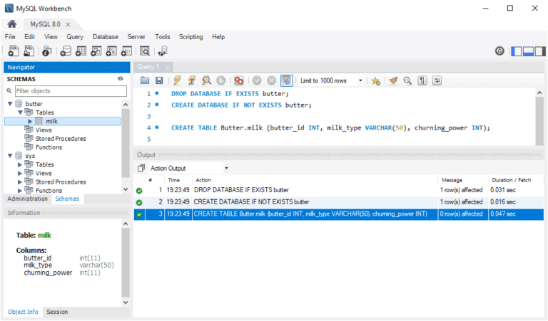 create database mysql asp