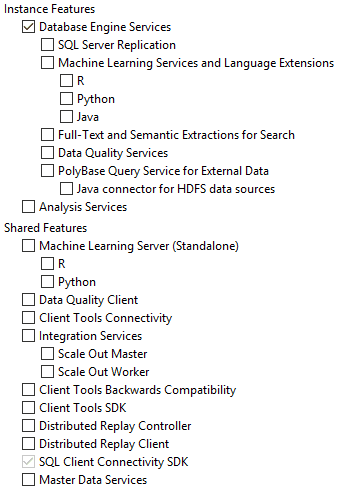 SQL Server 2019 Full Feature List