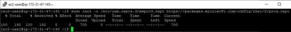 Linux Curl MS RedHat Repo