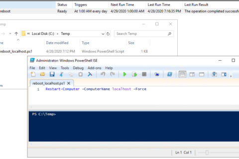 PowerShell Scheduled Task Daily Reboot