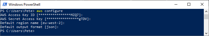 AWS CLI Check Version in PowerShell