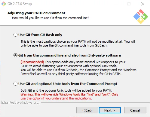 Git Install CLI Options