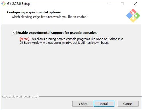 Git Install Psudo Consoles