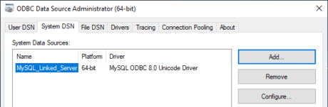 Creating a Linked Server with a MySQL Database - SQL DBA Blog