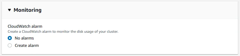 AWS Redshift Cluster Alarms