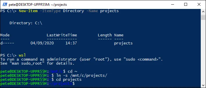 PowerShell New Project Folder