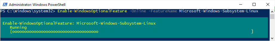 PowerShell Enable WSL