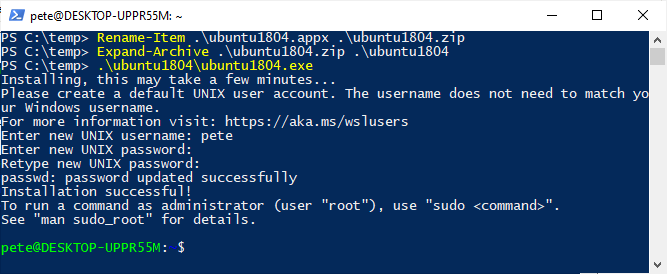 WSL Ubuntu Install