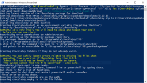 chocolatey install windows 10