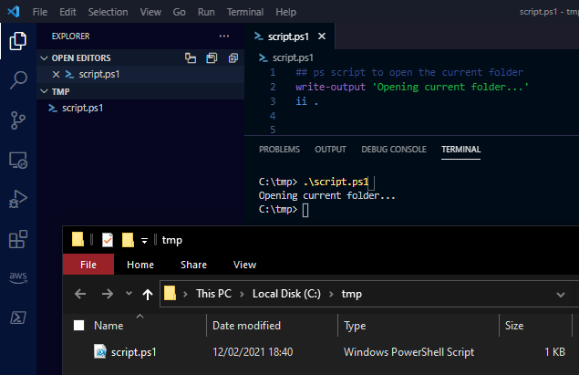 Run power shell script