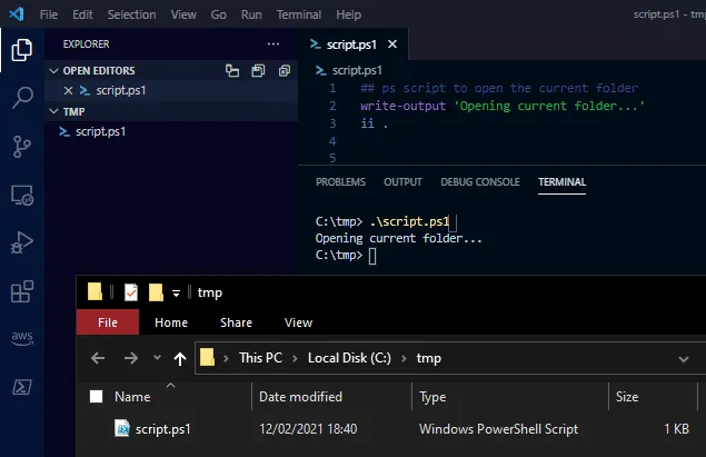 Run power shell script