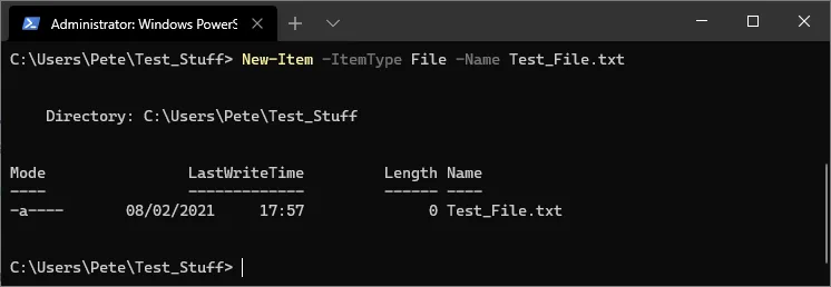 Create File PowerShell