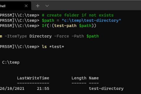 PowerShell Create Folder if Note Exists