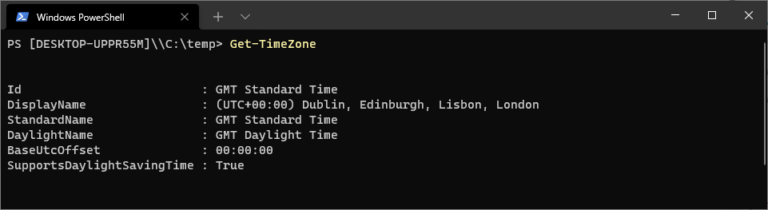 Get TimeZone In PowerShell MSSQL DBA Blog