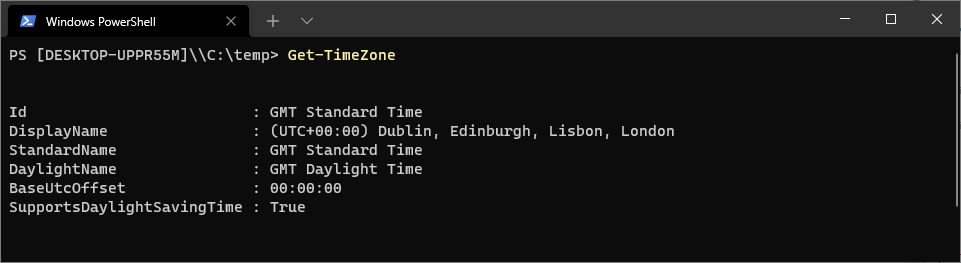 Powershell Get Current Time With Timezone