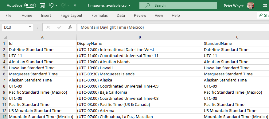 Get Timezone Powershell