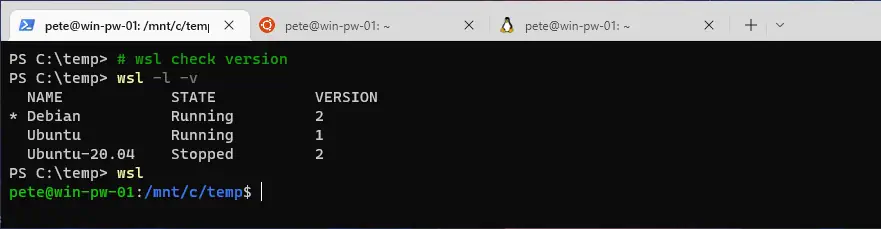 How to Check WSL Versions