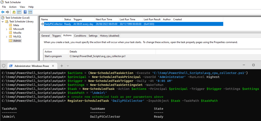 PowerShell Create New Scheduled Task